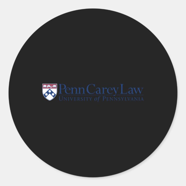 Sticker Rond Penn Quakers Carey Law (Devant)