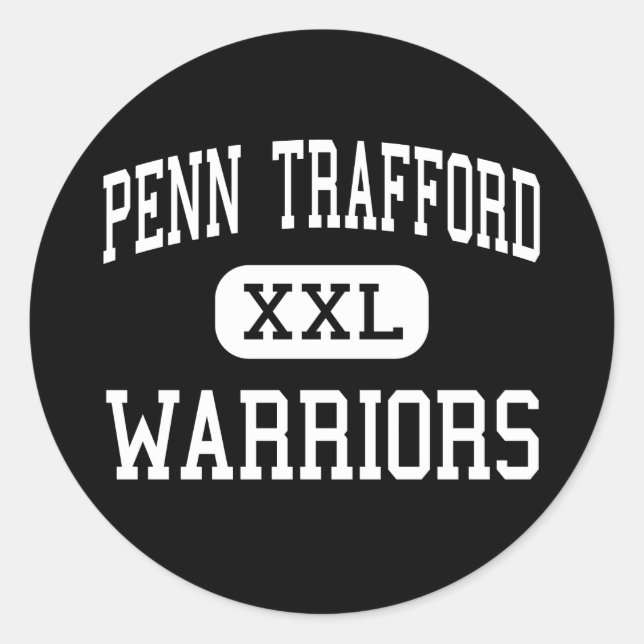 Sticker Rond Penn Trafford - Guerriers - High - Harrison City (Devant)