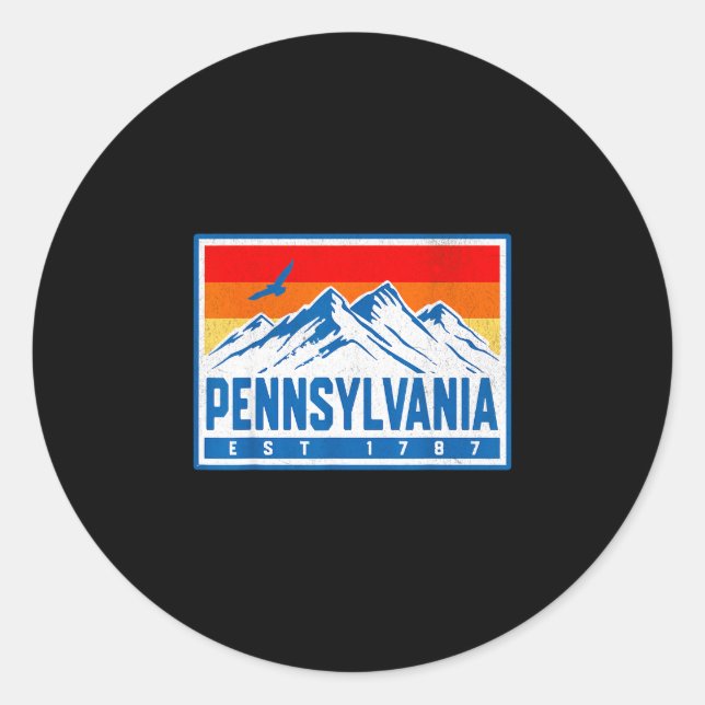 Sticker Rond Pennsylvanie  (Devant)