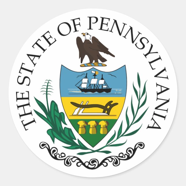 Sticker Rond Pennsylvanie (Devant)