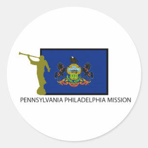 STICKER ROND PENNSYLVANIE PHILADELPHIE MISSION LDS CTR