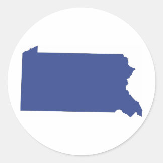 Sticker Rond Pennsylvanie -un état BLEU