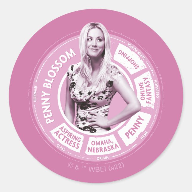 Sticker Rond Penny Blossom Info Graphique (Devant)