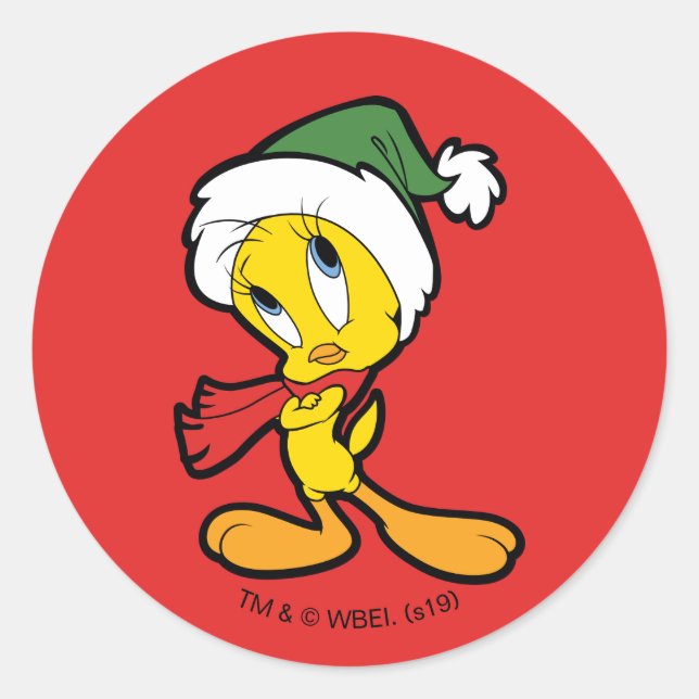Sticker Rond Pensées de Noël de TWEETY™ (Devant)