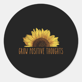 Sticker Rond Pensées Positives Croissance Cadeau de Bienveillan
