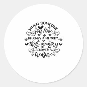 Sticker Rond Penser à vous dans le ciel semble si loin, Pourtan