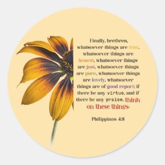 Sticker Rond Pensez à ces choses