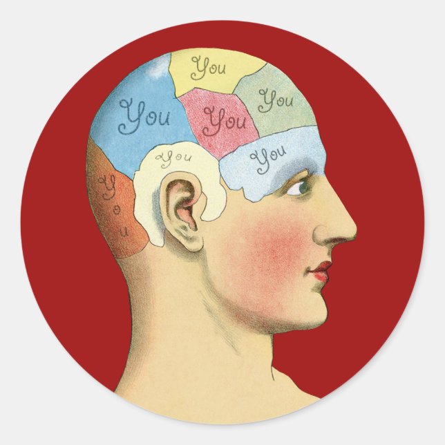 Sticker Rond Pensez à vous (Devant)