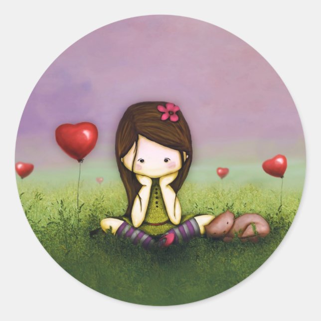 Sticker Rond Pensez à vous (Devant)