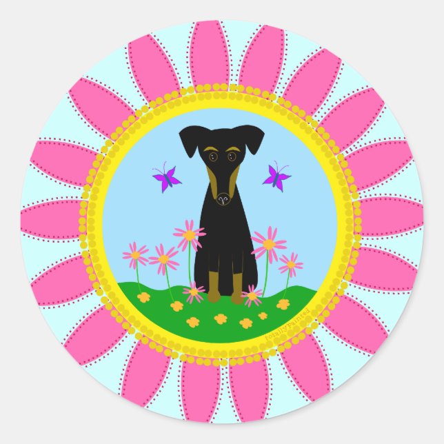 Sticker Rond Pensez au printemps ! (Devant)