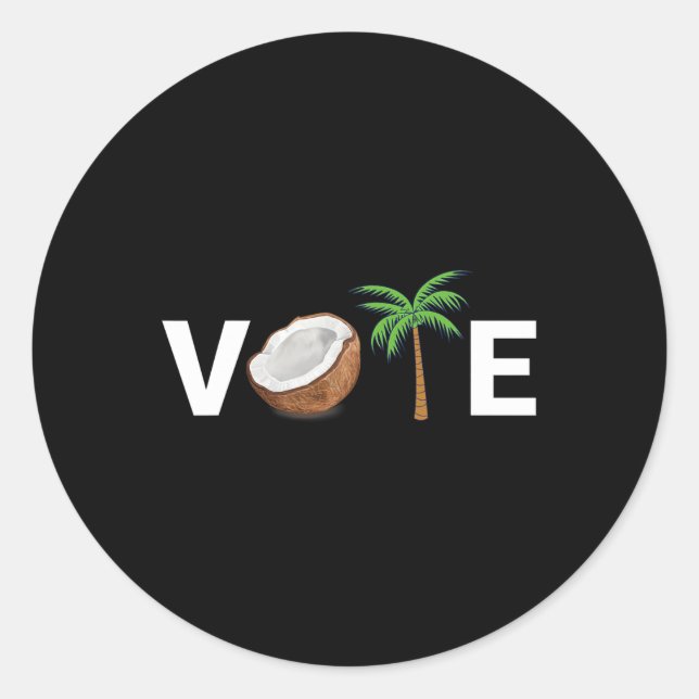Sticker Rond Pensez Que Vous Êtes Tombé D'Un Cocotier Harris 2 (Devant)