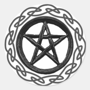Sticker Rond Pentacle celtique texturé