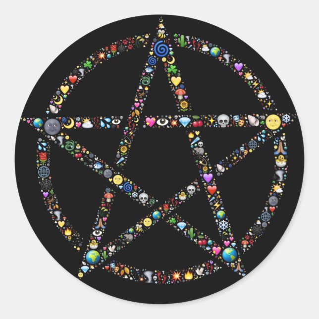 Sticker rond Pentacle Five Elements (Devant)