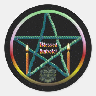 Sticker Rond Pentacle Imbolc