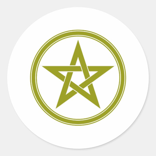 Sticker Rond pentacle or (Devant)