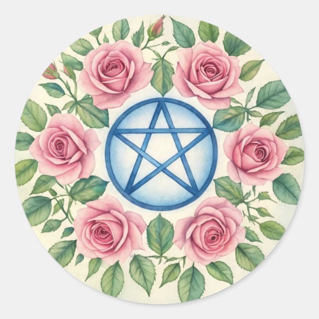 Sticker Rond Pentacles4Pagans (Devant)