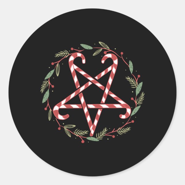 Sticker Rond Pentagram sucre de canne (Devant)