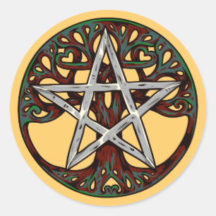 Sticker Rond Pentagramme