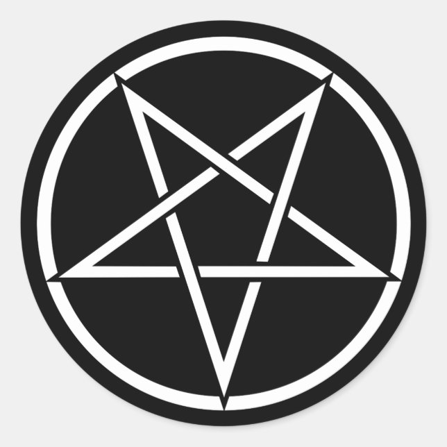 Sticker Rond Pentagramme inversé (couleur arrière - plan person (Devant)