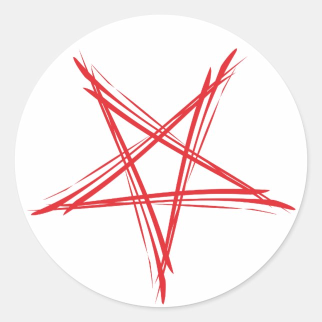 Sticker Rond Pentagramme pentacle (Devant)