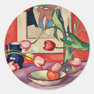 Sticker Rond Peploe - Tulipes, Le Jeu Bleu,
