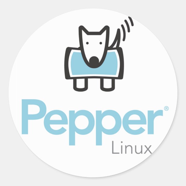 Sticker Rond Pepper Linux (Devant)