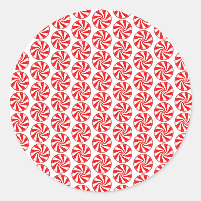 Sticker Rond Pepperment de Noël (Devant)