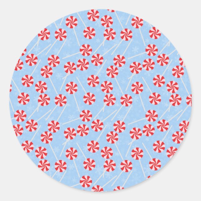 Sticker Rond Pepperment Minets bonbons Noël (Devant)
