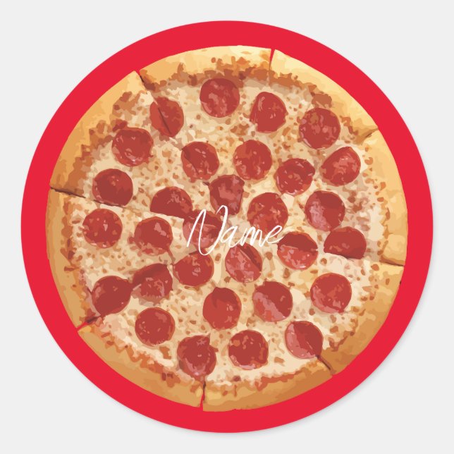 Sticker Rond Pepperoni Pizza Thunder_Cove (Devant)
