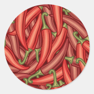 Sticker Rond Peppers chili