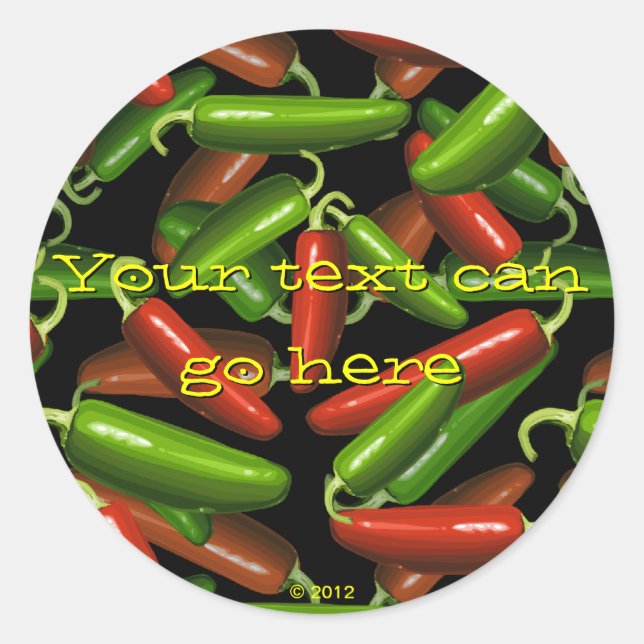 Sticker Rond Peppers chili (Devant)