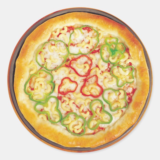 Sticker Rond Peppers Pizza (Devant)