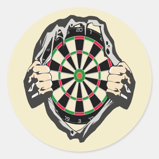 Sticker Rond Percée vers le Bullseye - Ultimate Dartboard (Devant)