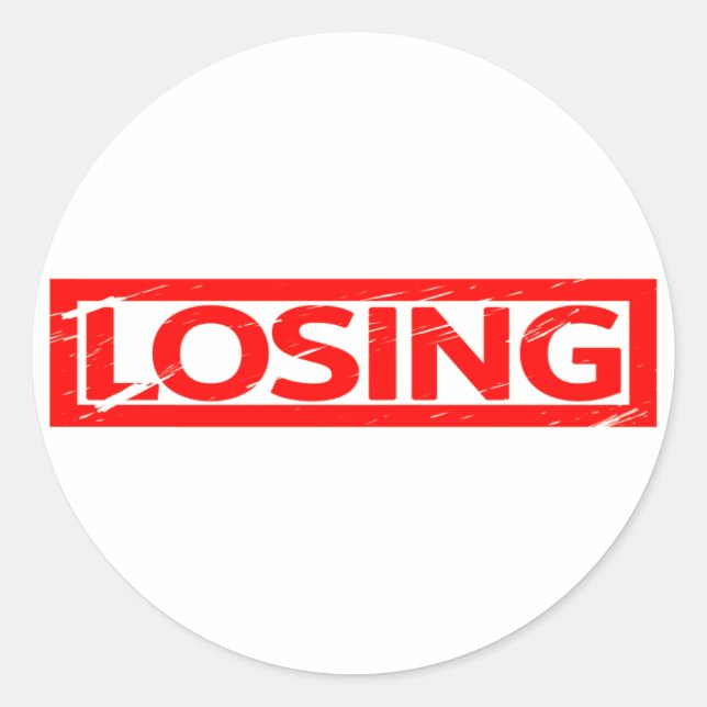 Sticker Rond Perdre le timbre (Devant)