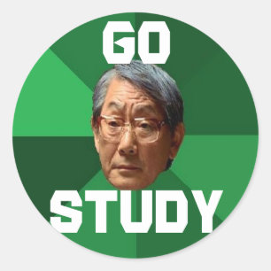 Sticker Rond Père asiatique de grandes expectatives -