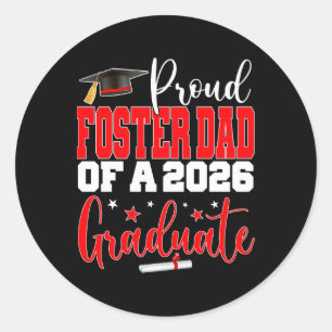 Sticker Rond Père d'accueil fier Senior 2026 d'une promotion de