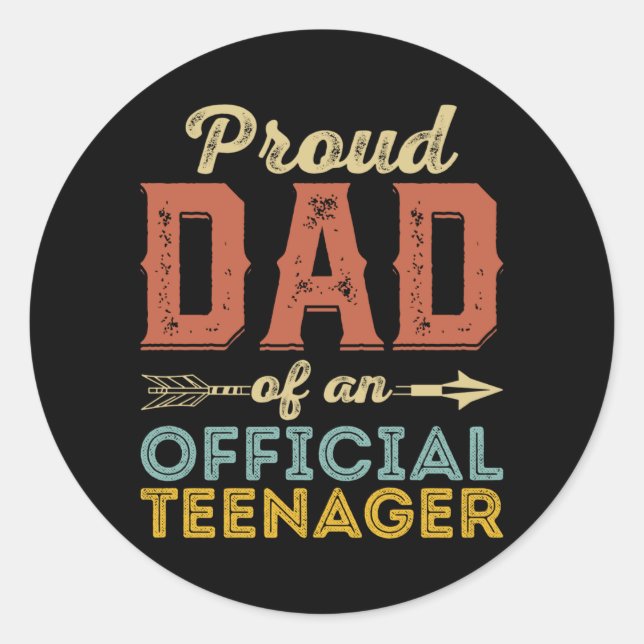 Sticker Rond Père de Proud (Devant)