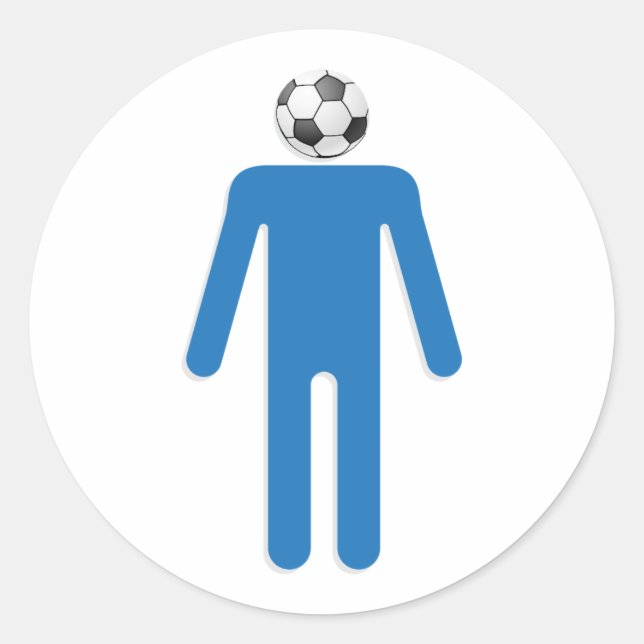 Sticker Rond Père de Soccer (Devant)