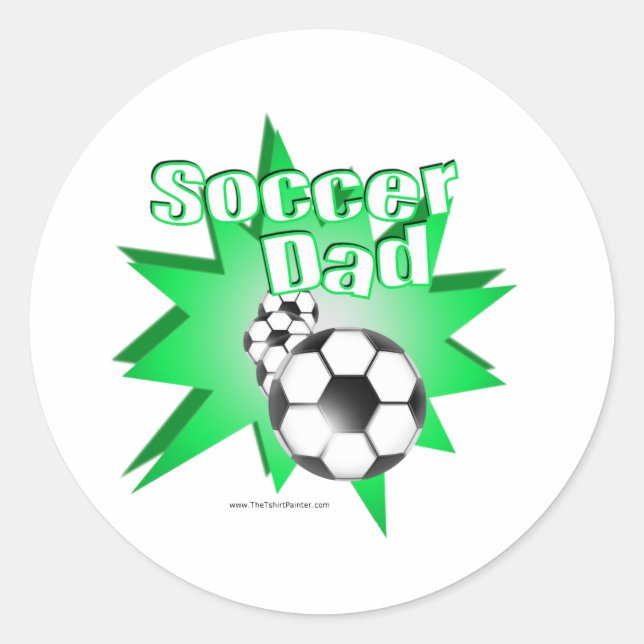 Sticker Rond Père de Soccer (Devant)