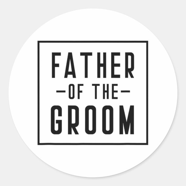 Sticker Rond Père du marié - Papa  (Devant)