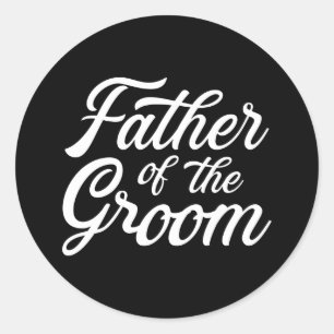 Sticker Rond Père du marié papa cadeau mariage ou la fête de ba