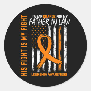 Sticker Rond Père En Droit Leucémie Cancer Sensibilisation Amer