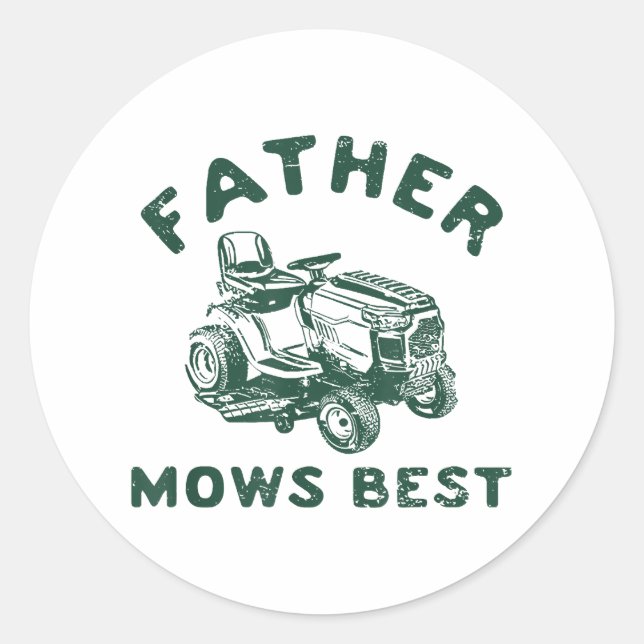 Sticker Rond Père moque le mieux (Devant)