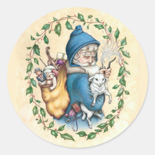 Sticker Rond Père Noël (Devant)