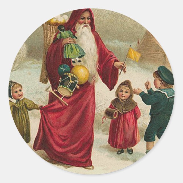 Sticker Rond Père Noël (Devant)