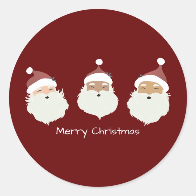 Sticker Rond Père Noël (Devant)