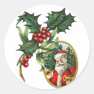 Sticker Rond Père Noël