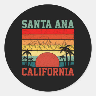 Sticker Rond Père Noël Ana California