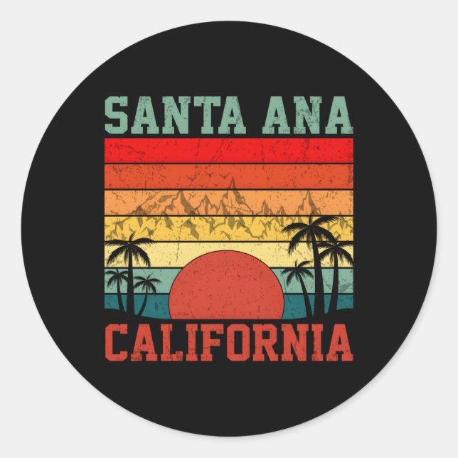 Sticker Rond Père Noël Ana California (Devant)
