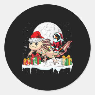 Sticker Rond Père Noël Appenzeller Sennenhund équitation Axolot